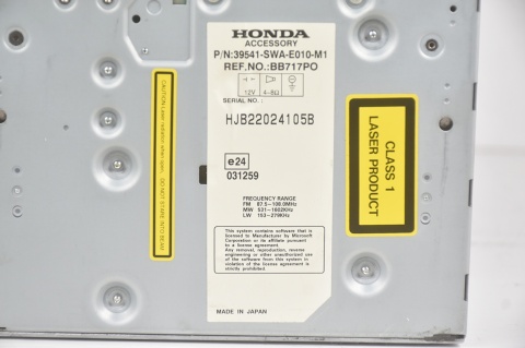 RADIO NAWIGACJA HONDA CR-V III 39541-SWA-E010-M1