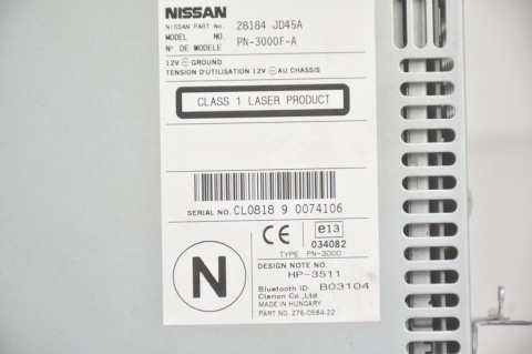 RADIO NAWIGACJA NISSAN QASHQAI J10 LIFT 28184-JD45A