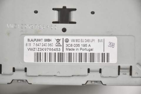 RADIOODTWARZACZ RADIO VW GOLF VI PASSTA B7 3C8035195A