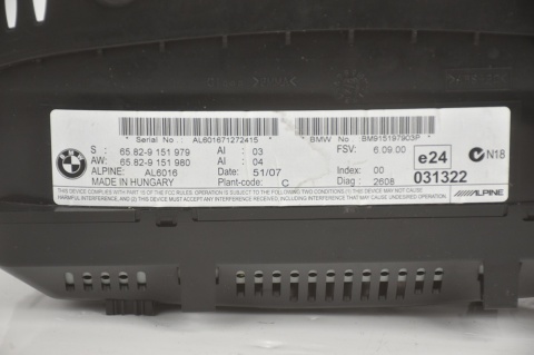 WYŚWIETLACZ EKRAN NAWIGACJI BMW E90 E60 9151979