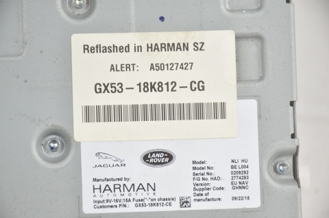 NAWIGACJA RADIO NAVI JAGUAR XE GX53-18K812-CG