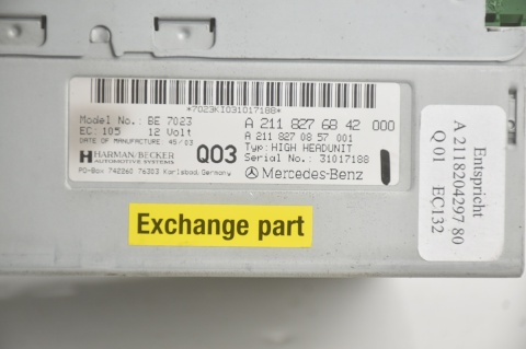 RADIO NAWIGACJA MERCEDES E W211 AMG A2118276842