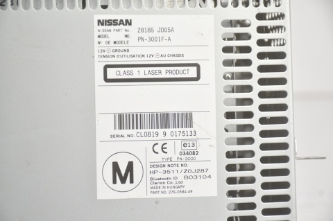 RADIO NISSAN QASHQAI J10 28185-JD05A
