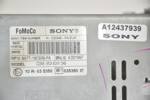 RADIOODTWARZACZ FORD SONY BS7T-18C939-FA