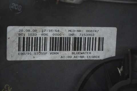 ZDERZAK PRZEDNI PRZÓD BMW 3 E90 E91 FL LIFT 896/5