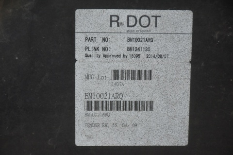 BŁOTNIK PRZEDNI PRZÓD PRAWY BMW 5 E60 E61 ZAMIENNIK