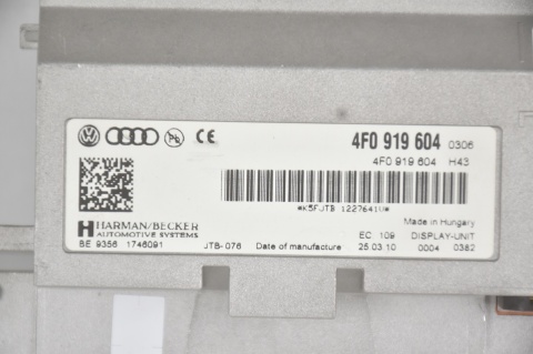 EKRAN WYŚWIETLACZ AUDI MMI A4 A5 A6 4F0919604