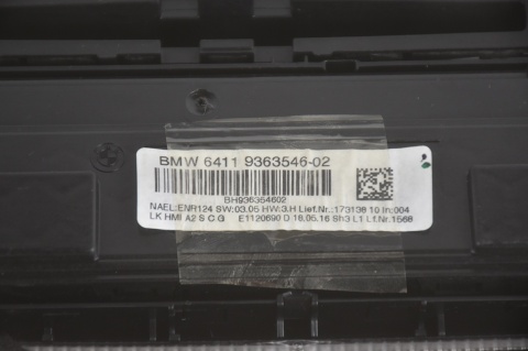 PANEL NAWIEWU KLIMATYZACJI RADIA BMW F20 F30 6814187 9363546