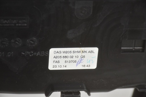 PANEL TUNEL ŚRODKOWY SCHOWEK MERCEDES C W205 A2056803805