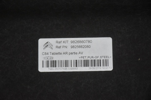 PÓLKA BAGAŻNIKA CITROEN C5 AIRCROSS 9826860780