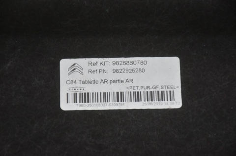 PÓLKA BAGAŻNIKA CITROEN C5 AIRCROSS 9826860780