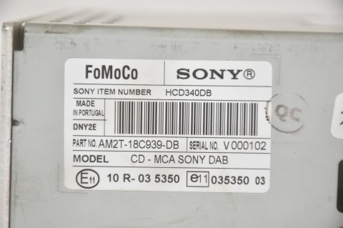 RADIO RADIOODTWARZACZ SONY FORD AM2T-18C939-DB