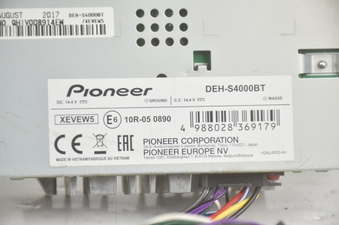 RADIOODTWARZACZ RADIO PIONEER BLUETOOTH DEH-S4000BT