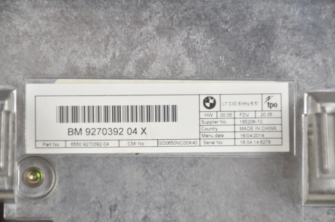 WYŚWIETLACZ EKRAN NAWIGACJI BMW F20 F30 927039204 X