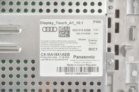 WYŚWIETLACZ EKRAN NAWIGACJI DOTYKOWY LCD AUDI A1 II GB 82A919605B