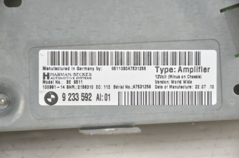 WZMACNIACZ AMPLITUNER BMW 5 F10 F11 HARMAN BECKER 9233592