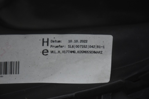 ZDERZAK TYLNY TYŁ MERCEDES A-KLASA W177 AMG SEDAN KOSMOSSCHWARZ