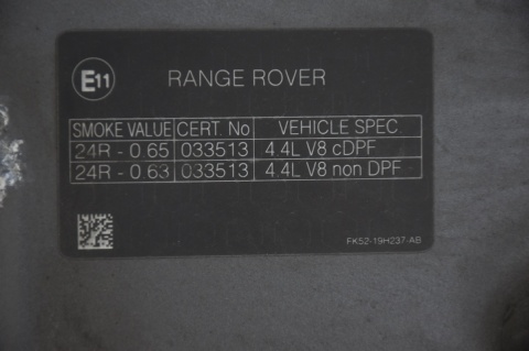 MASKA POKRYWA SILNIKA LAND ROVER RANGE ROVER L405 VOGUE