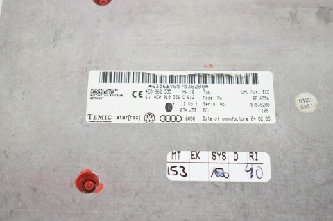 MODUŁ STEROWNIK BLUETOOTH AUDI 4E0862335