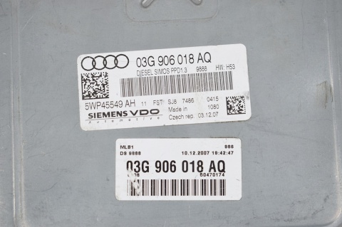 KOMPUTER STEROWNIK AUDI A4 B7 03G906018AQ 5WP45549AH
