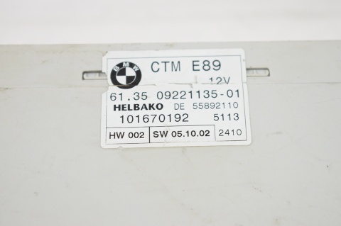 MODUŁ STEROWNIK DACHU BMW Z4 E89 09221135