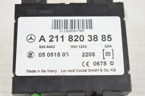 MODUŁ STEROWNIK KEYLESS MERCEDES A2118203885