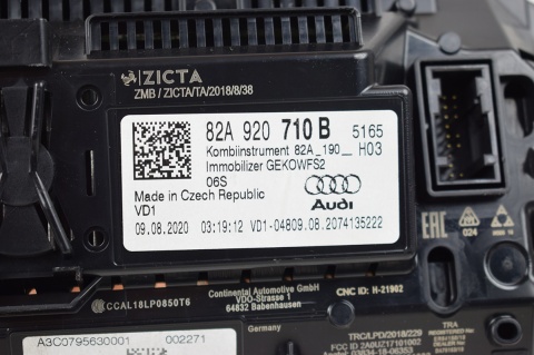 LICZNIK ZEGARY AUDI A1 II VIRTUAL 82A920710B UK