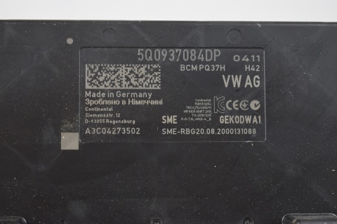 MODUŁ KOMFORTU BCM VW AUDI SKODA 5Q0937084DP