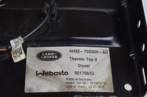 OGRZEWANIE POSTOJOWE WEBASTO LAND ROVER SPORT L320 AH2270G308AD