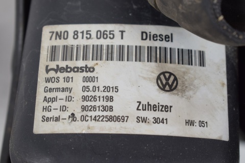 OGRZEWANIE POSTOJOWE WEBASTO VW SHARAN ALHAMBRA 7N0815065T