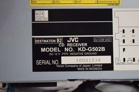 RADIO RADIOODTWARZACZ JVC MP3 KD-G502B
