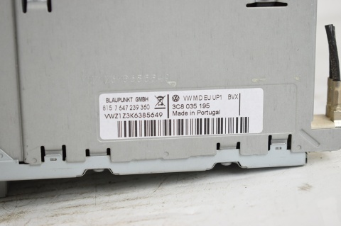 RADIOODTWARZACZ VW PASSAT B7 GOLF VI 3C8035195F