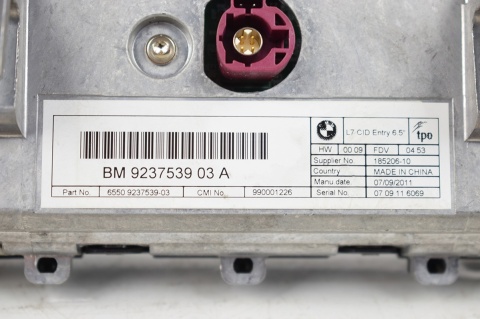WYŚWIETLACZ EKRAN MONITOR BMW 1 F20 9237539
