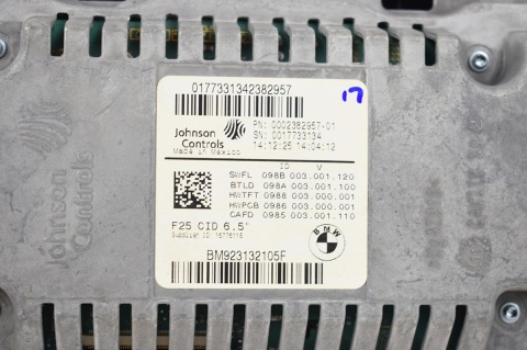WYŚWIETLACZ EKRAN MONITOR BMW X3 F25 923132105