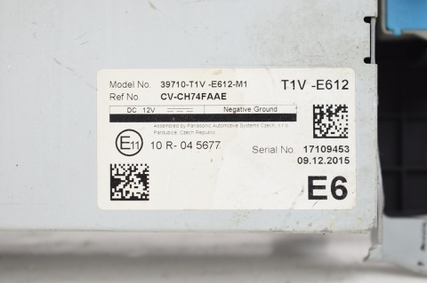 WYŚWIETLACZ EKRAN MONITOR HONDA CR-V VI 39710-T1V-E612-M1