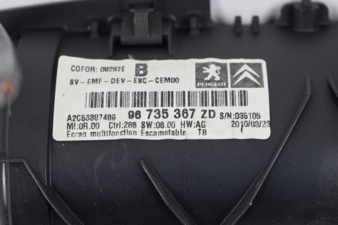 WYŚWIETLACZ EKRAN NAWIGACJI PEUGEOT 3008 5008 96735367ZD