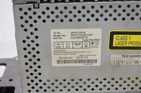 RADIO CD FIAT SEDICI SUZUKI SX4 39101-79J0
