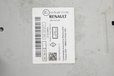 RADIO CD RENAULT MEGANE 3 SCENIC III 281159244R