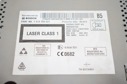 RADIO NAWIGACJA NISSAN QASHQAI J11 259154ET3A 7513750231