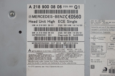 RADIO NAWIGACJA MERCEDES CLS W218 A2189000806