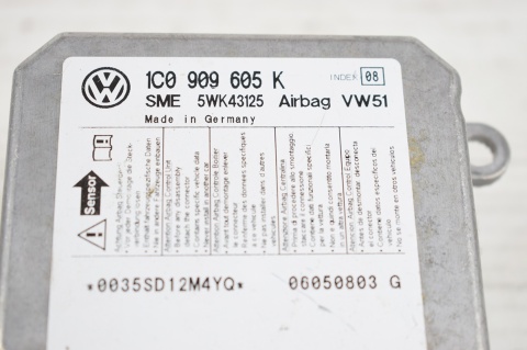 MODUŁ STEROWNIK SENSOR AIRBAG VW POLO IV 1C0909605K